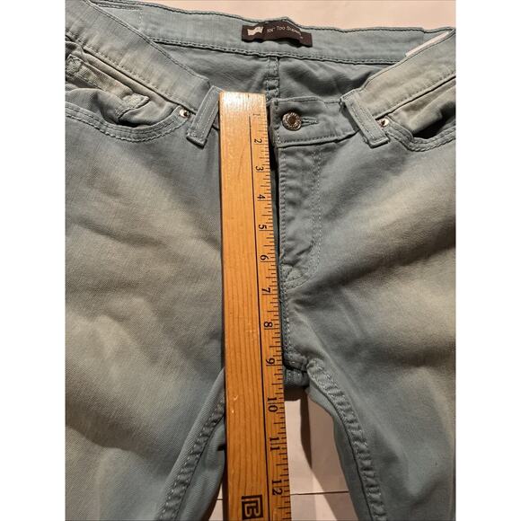 Levi's 524 Too Superlow Straight Jeans Women's Size 30X32 Light Wash Aquamarine - Picture 6 of 15